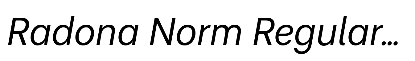 Radona Norm Regular Italic